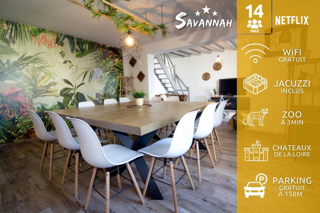 "Le Savannah" - Jacuzzi - A 3Min Du Zoo De Beauval Saint-Aignan  Exterior foto